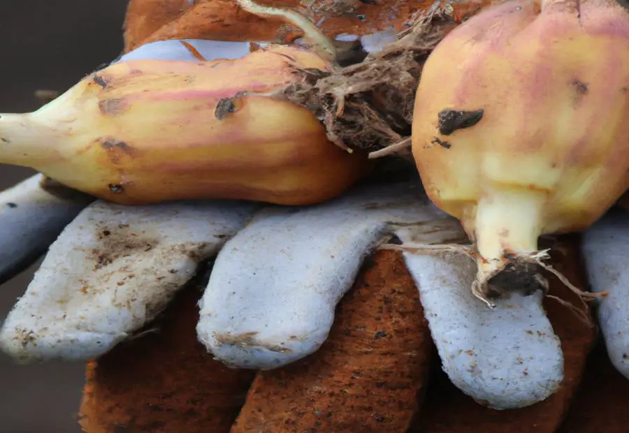 Preparing tubers for digging and dividing 