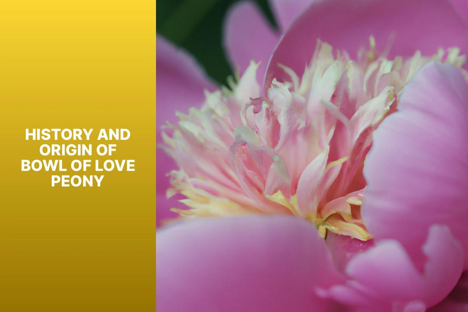 History and Origin of Bowl of Love Peony - Bowl of Love Peony 