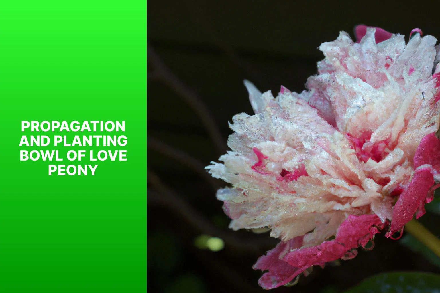 Propagation and Planting Bowl of Love Peony - Bowl of Love Peony 